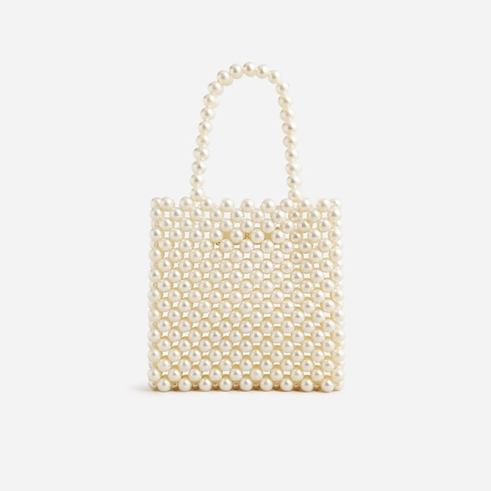J. Crew Hand-Beaded Faux-Pearl Mini Bag – Brand New & Sold Out!
